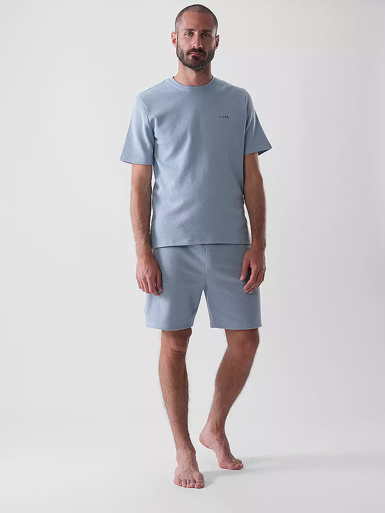 BOSS | Pyjamahose - Shorts | hellblau