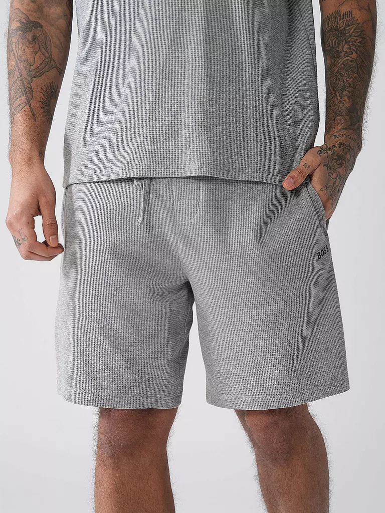 BOSS | Pyjamahose - Shorts | weiss