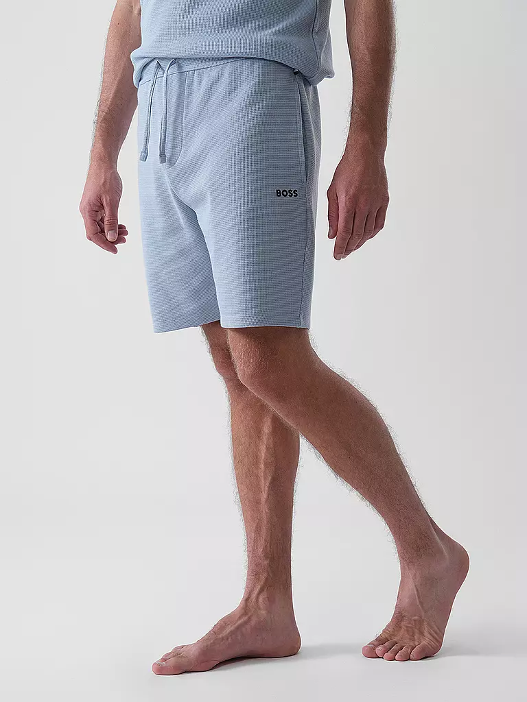 BOSS | Pyjamahose - Shorts | hellblau