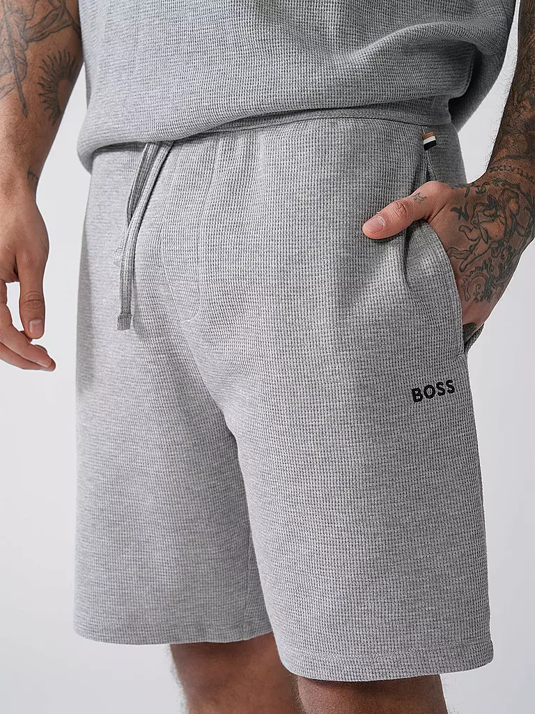 BOSS | Pyjamahose - Shorts | weiss