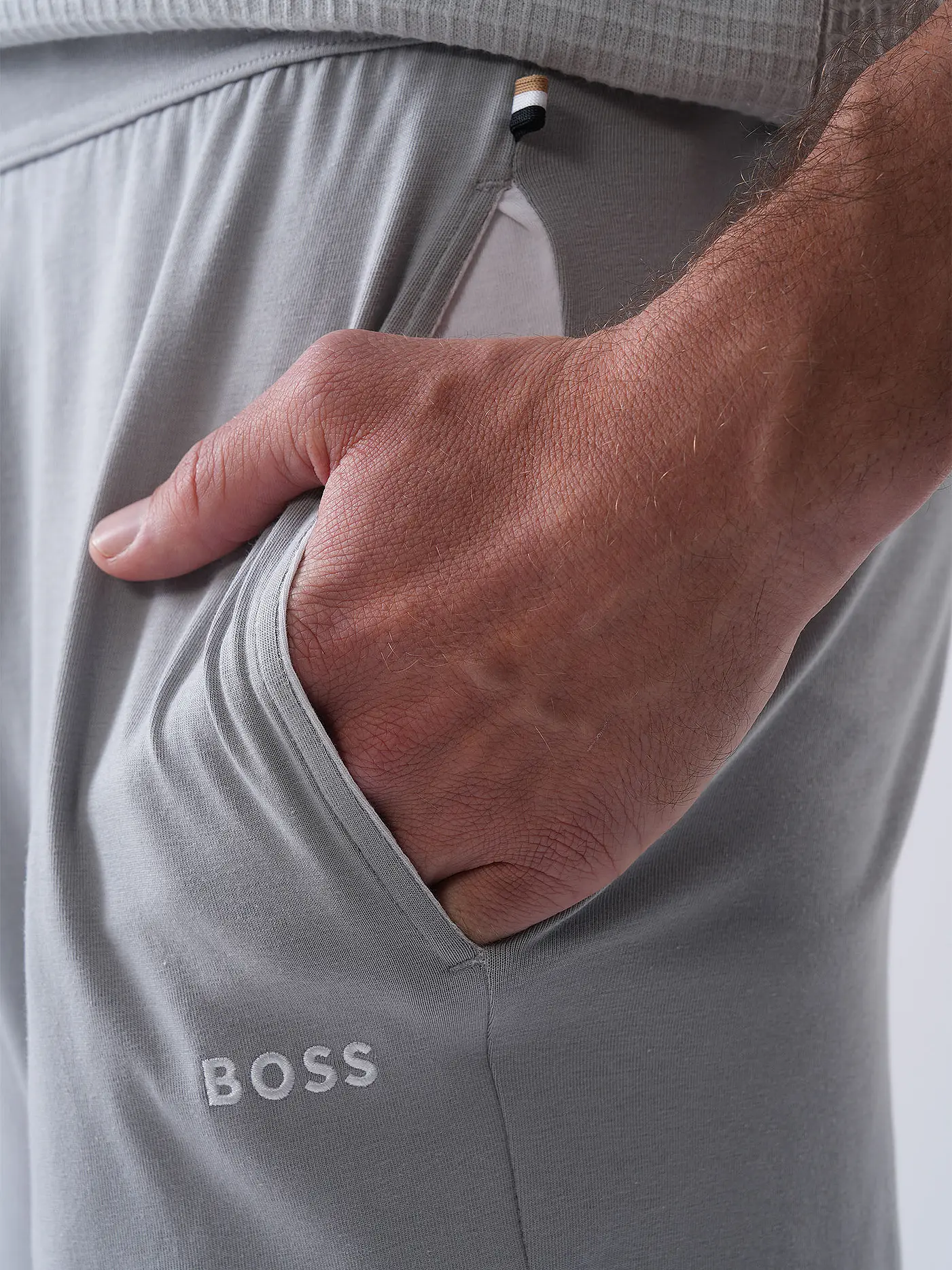 BOSS | Pyjamahose | hellgrau