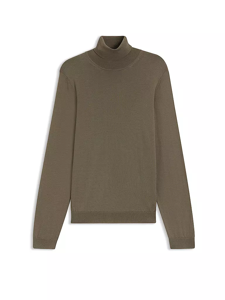 BOSS | Rollkragenpullover Slim Fit MUSSO | olive