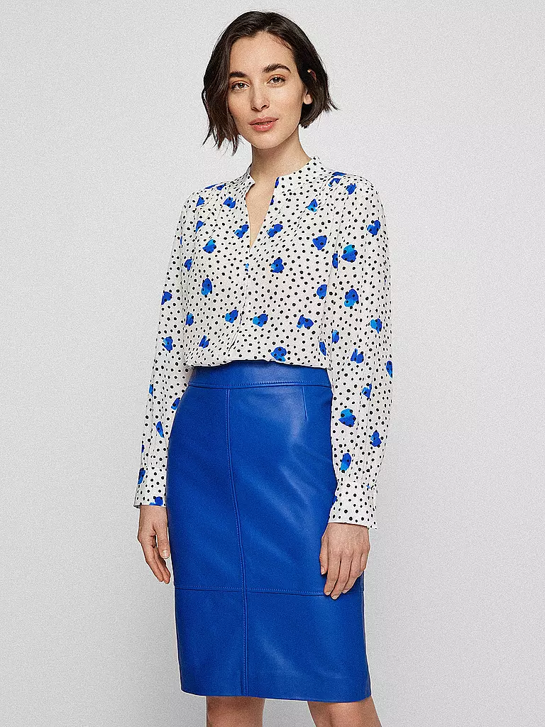 BOSS | Seidenbluse Banora 15 | blau