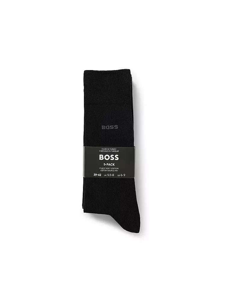 BOSS | Socken 5-Pkg black | schwarz