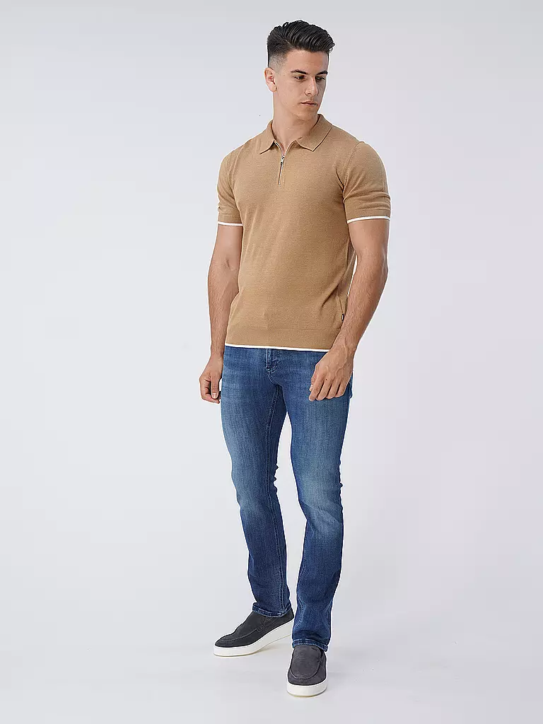 BOSS | Strickpoloshirt Regular Fit GANZO | beige