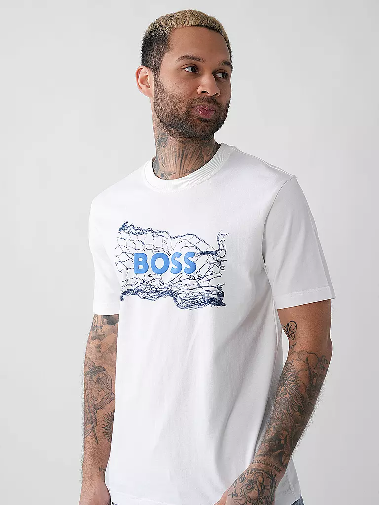 BOSS | T-Shirt TE_LOGOSPACE | weiss