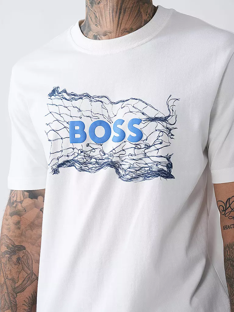 BOSS | T-Shirt TE_LOGOSPACE | weiss