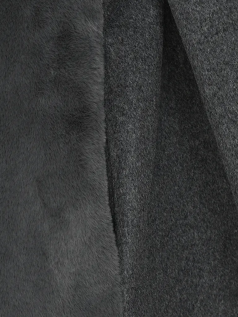 BOSS | Wollmantel in Felloptik COSFUR_DF | Grau