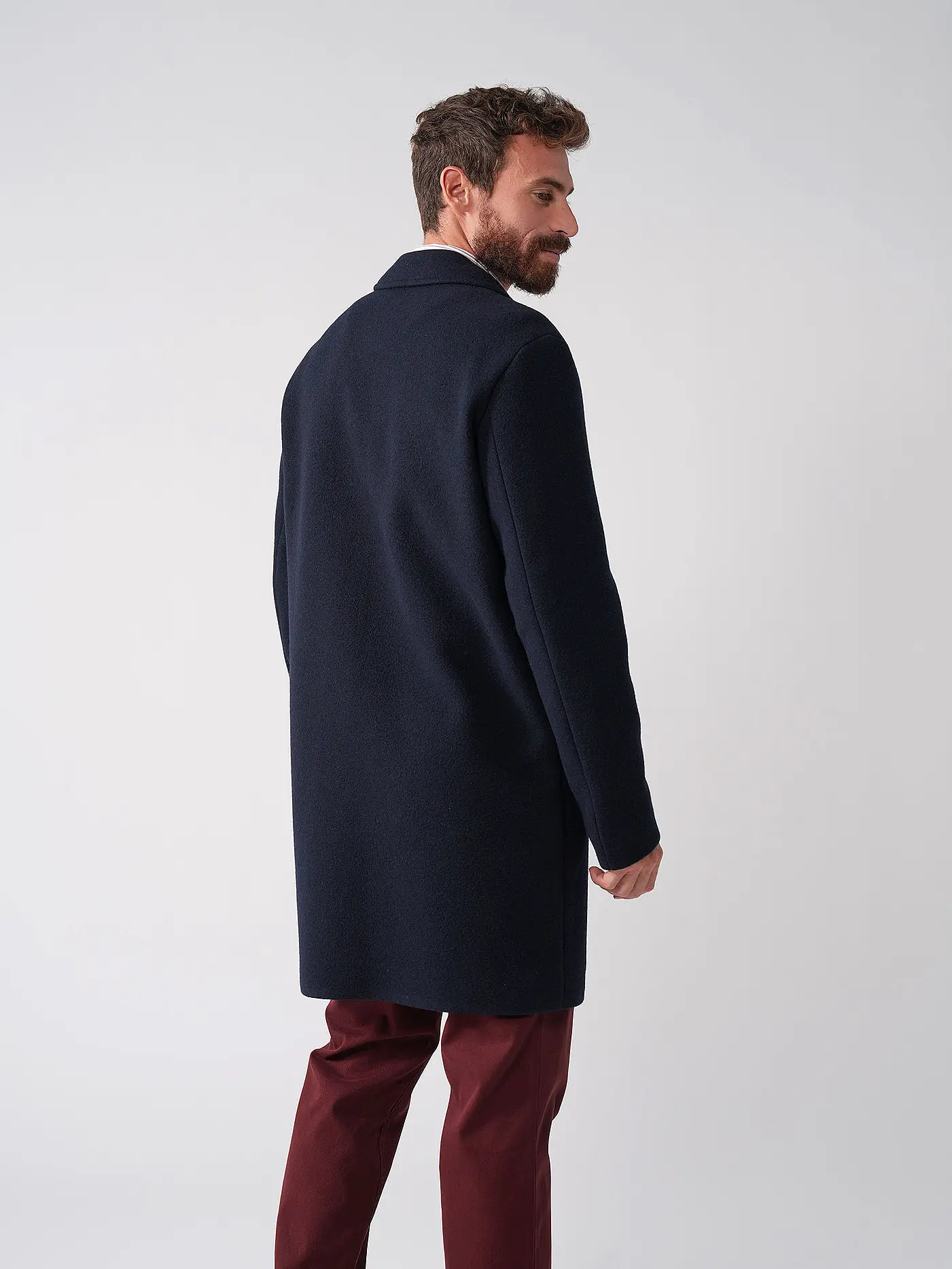 BOSS | Wollmantel | dunkelblau
