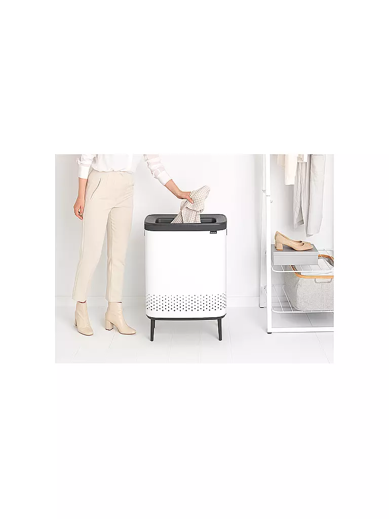 BRABANTIA | Wäschebox Bo 2x45l Weiss | weiss