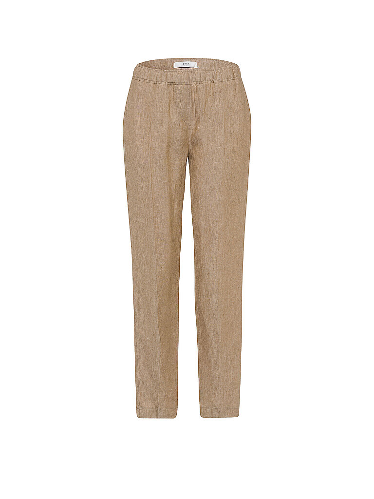 BRAX Leinenhose Slim Fit 7/8 Maron beige | 38