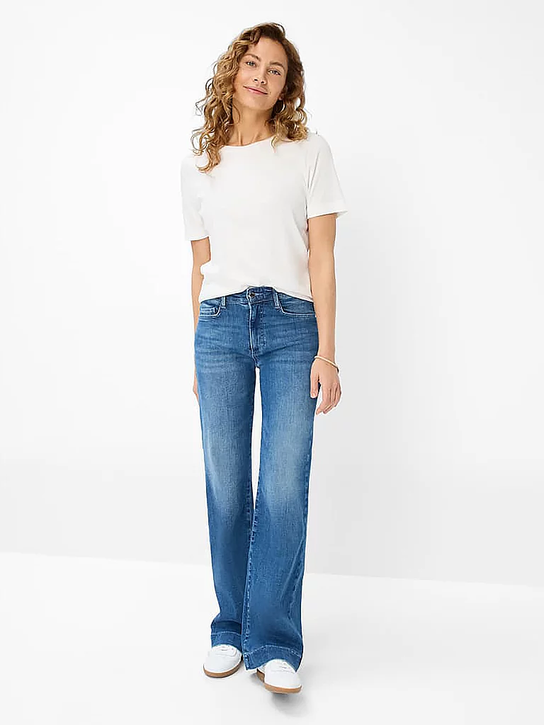 Brax Maine Wide Fit Jeans Dark Light Blue 34 2