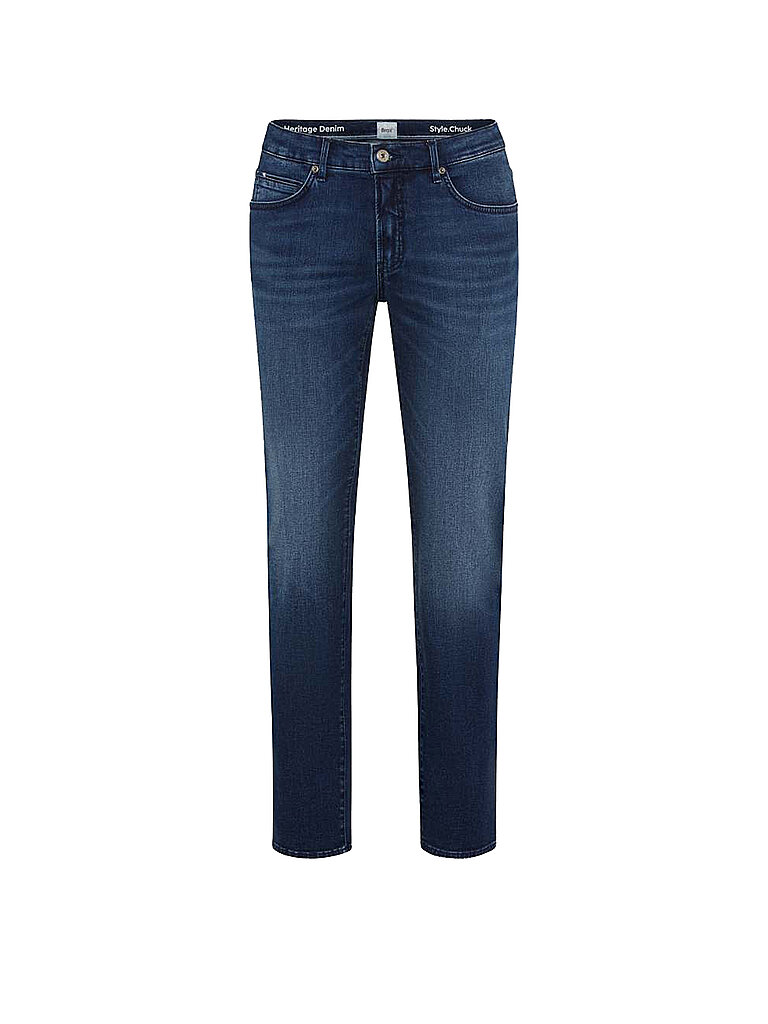 5-Pocket-Jeans BRAX "Style CHUCK", Damen, Gr. 35, Länge 32, dunkelblau, Denim/Jeans, 92% Baumwolle, 6% Elastomultiester, 2% Elasthan, Jeans 5-Pocket-Jeans 5