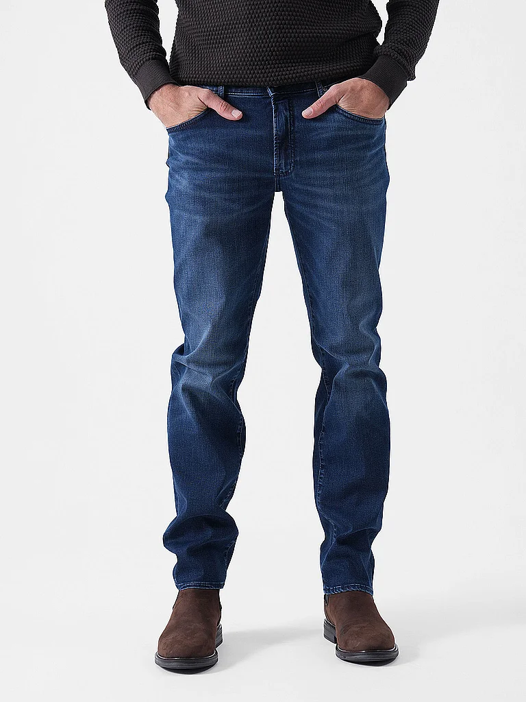 5-Pocket-Jeans BRAX "Style CHUCK", Damen, Gr. 35, Länge 32, dunkelblau, Denim/Jeans, 92% Baumwolle, 6% Elastomultiester, 2% Elasthan, Jeans 5-Pocket-Jeans 6