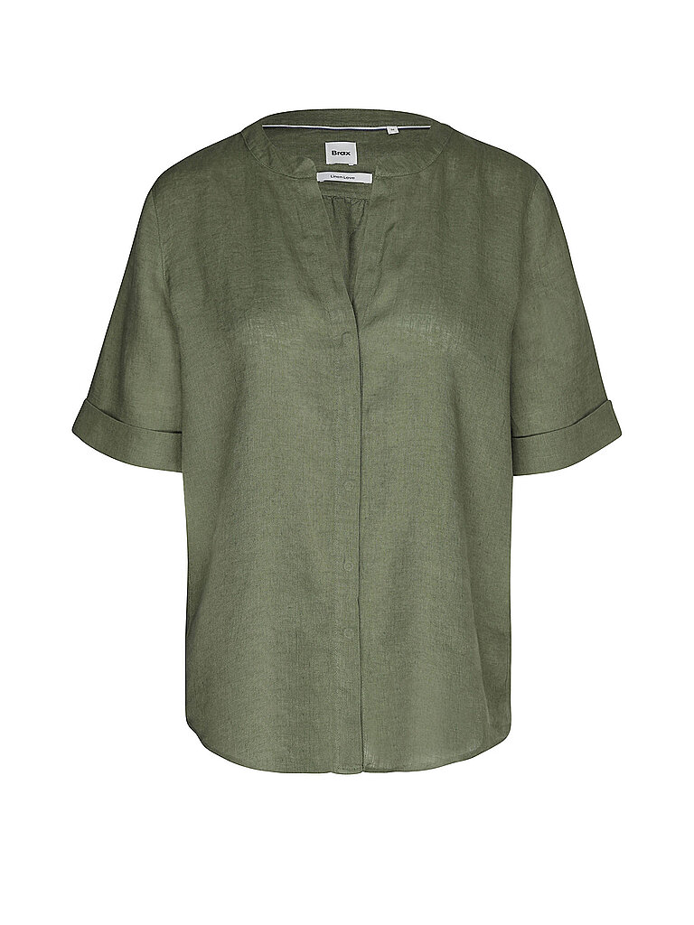 Leinenblusenshirt VERI olive 36 damen