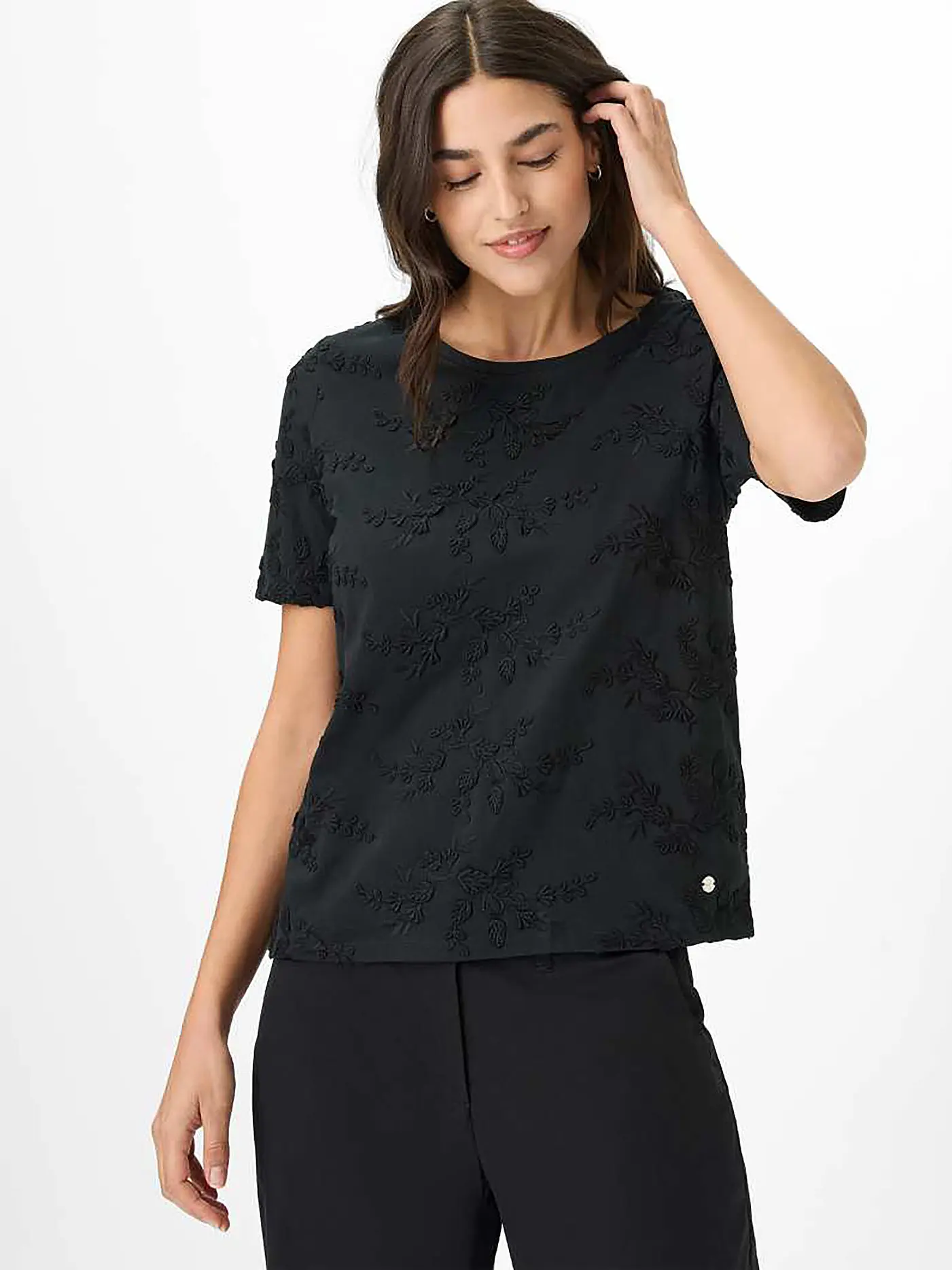 BRAX | Blusenshirt CIRA | schwarz