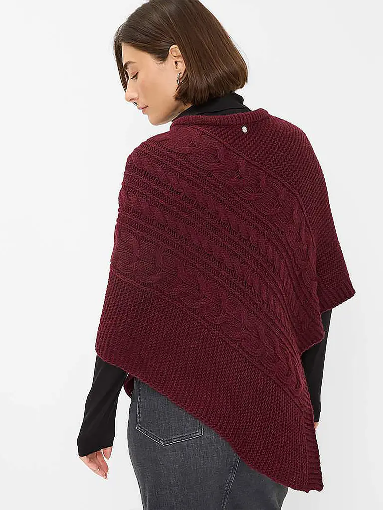 BRAX | Bolero - Poncho THEA | dunkelrot