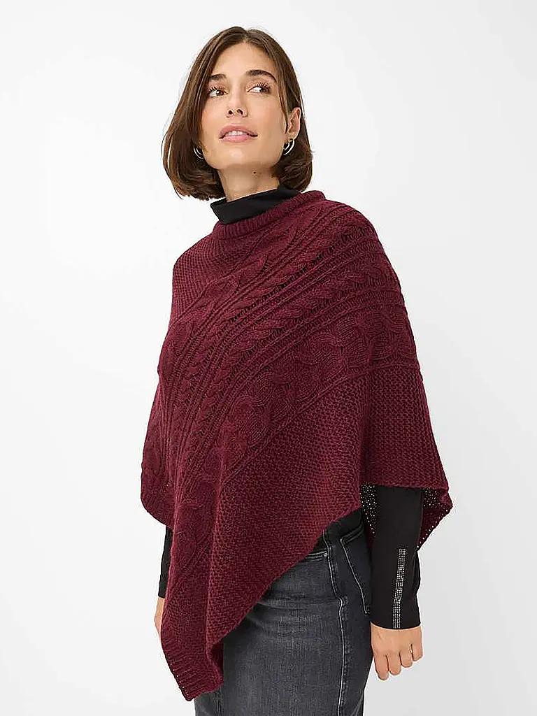 BRAX | Bolero - Poncho THEA | dunkelrot