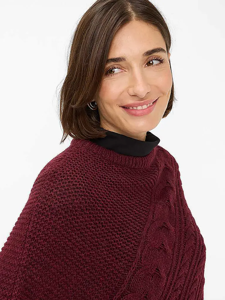 BRAX | Bolero - Poncho THEA | dunkelrot