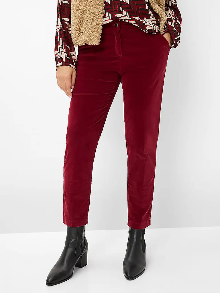 BRAX | Chino 7/8 MARON S | dunkelrot