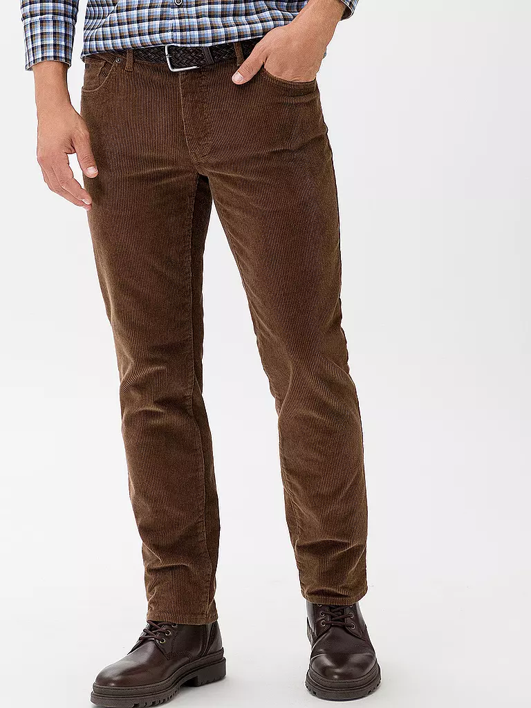 BRAX | Cordhose Slim Fit CADIZ | braun