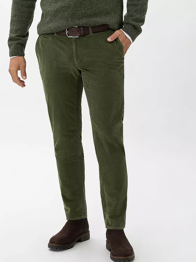 BRAX | Cordhose Slim FIt FABIO | grün