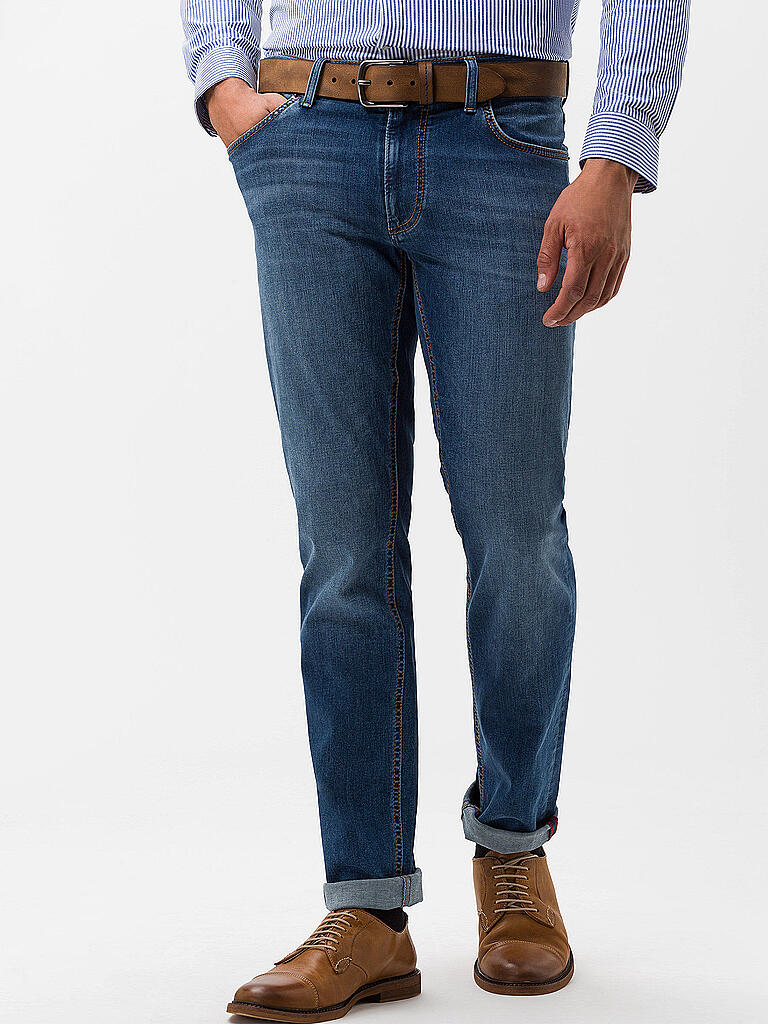 BRAX | Jeans Modern-Fit "Chuck" HI Flex (Lang) | blau