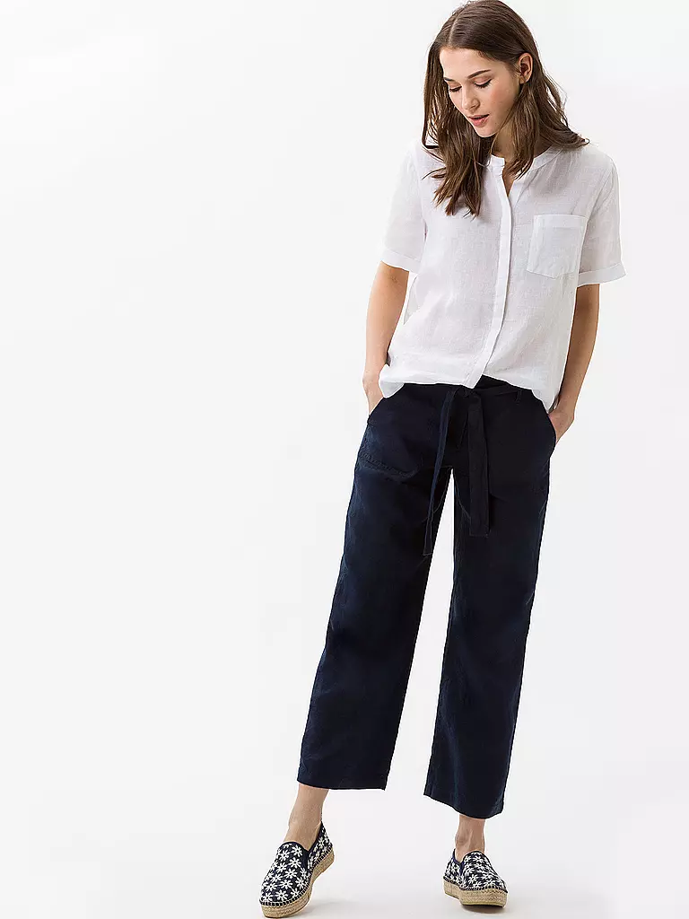 BRAX | Leinen Culotte MAINE S | blau