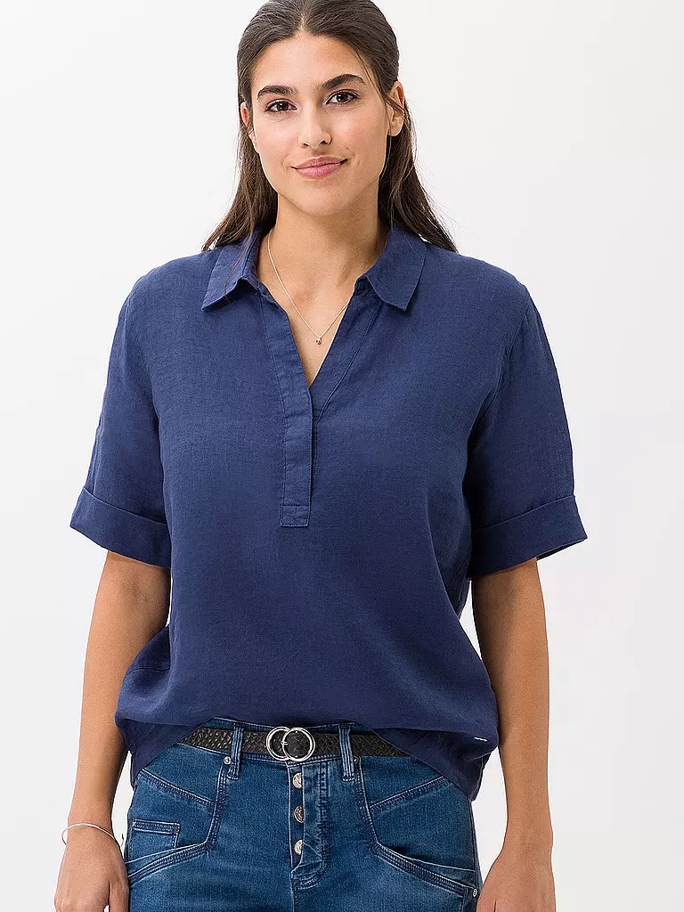 BRAX | Leinenbluse VIO | blau