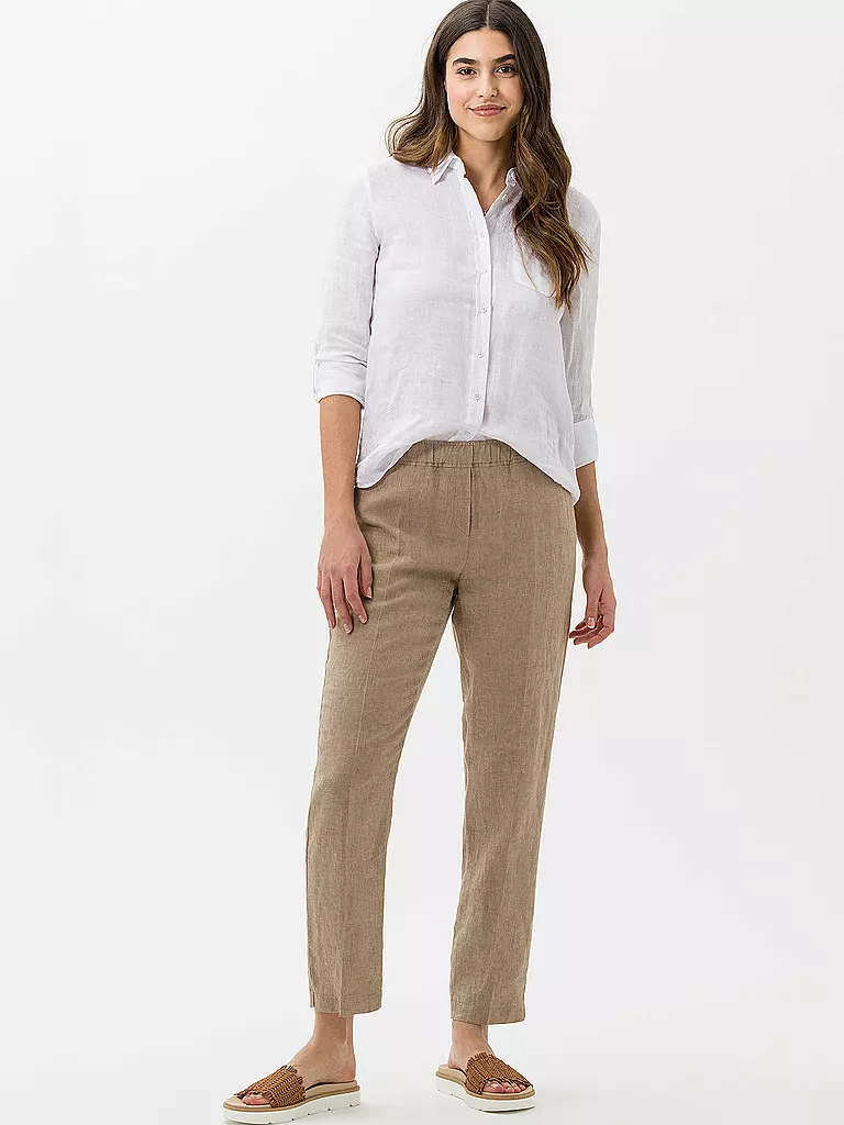 BRAX | Leinenhose Slim Fit MARON | beige