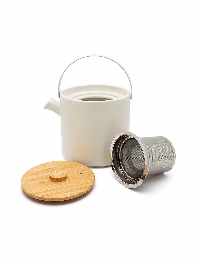 BREDEMEIJER Set da tè UMEA 1,2l Bianco/Bambù bianco