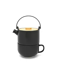 BREDEMEIJER | Tea for one Umea mit Bambusdeckel 0,5l Schwarz | schwarz