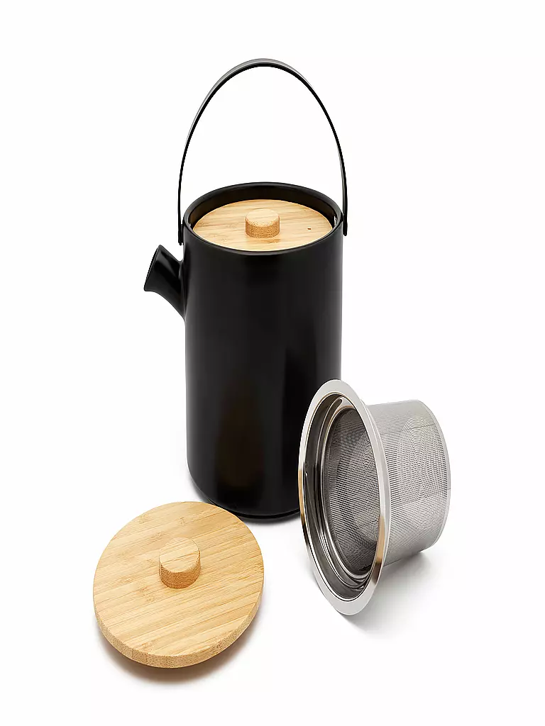 BREDEMEIJER | Tee Set UMEA 1,2l Schwarz/Bambus | schwarz