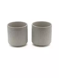 BREDEMEIJER | Teebecher SKAGEN 2er Set 0,3l Steingut Hellblau | hellgrau
