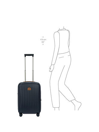 BRICS | Handgepäck Trolley 55cm erweiterbar TAORMINA Blue