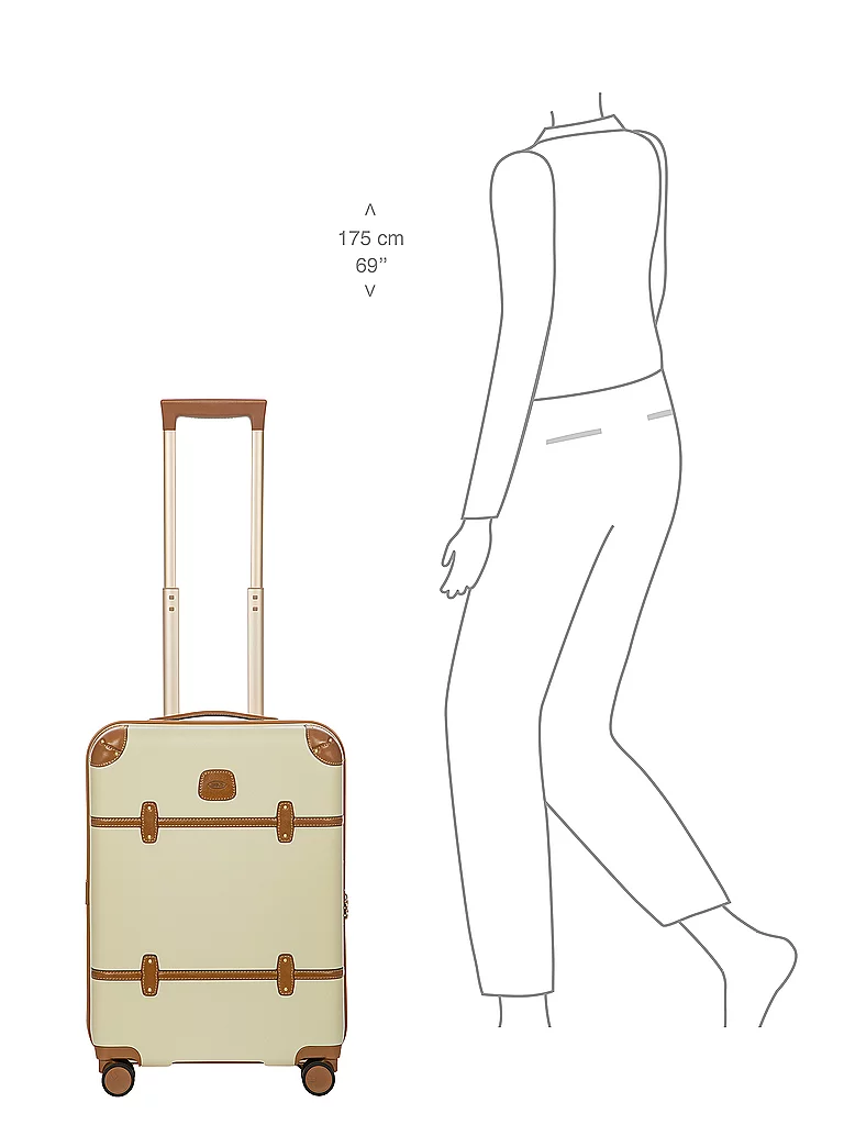 BRICS Trolley de cabina BELLAGIO 55cm Crema beige