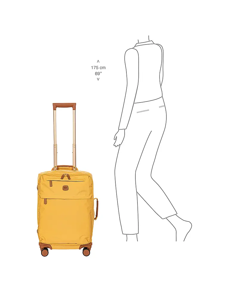 BRICS | Trolley X-Travel 55cm Miele / Honey | Gelb