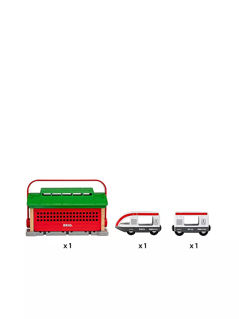 BRIO | Mitnehm-Lokschuppen mit Reisezug | keine Farbe