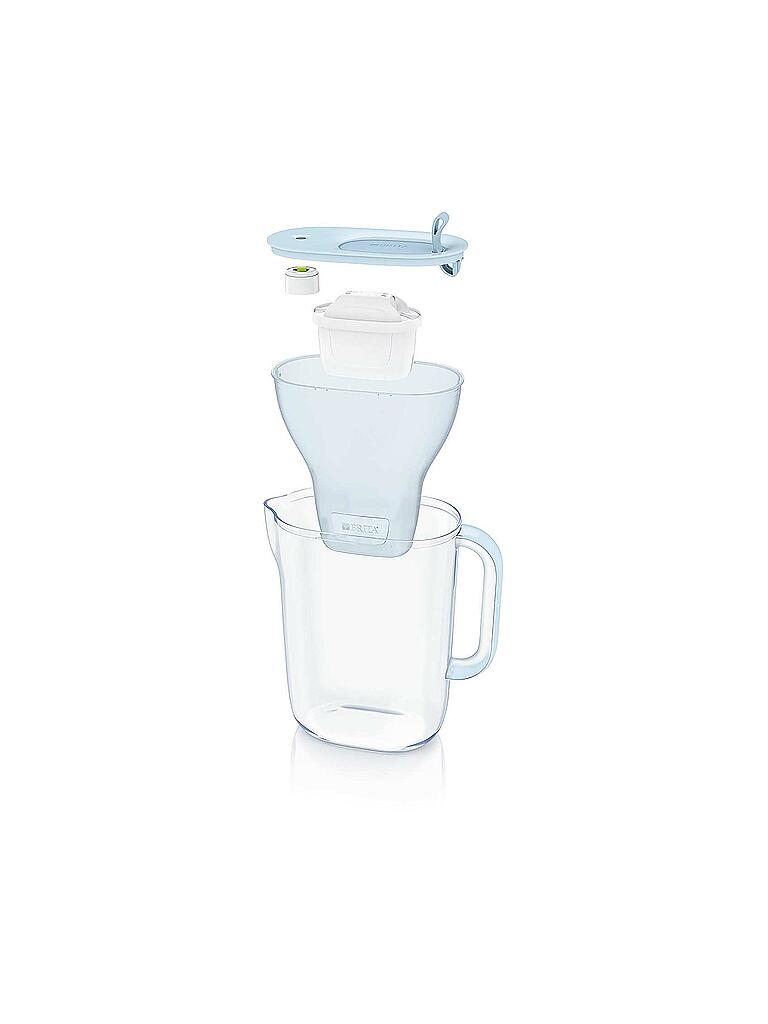 BRITA | Tischwasserfilter Style eco inkl. 3 MAXTRA+ Filterkartuschen 1,4L Gletscher | hellblau