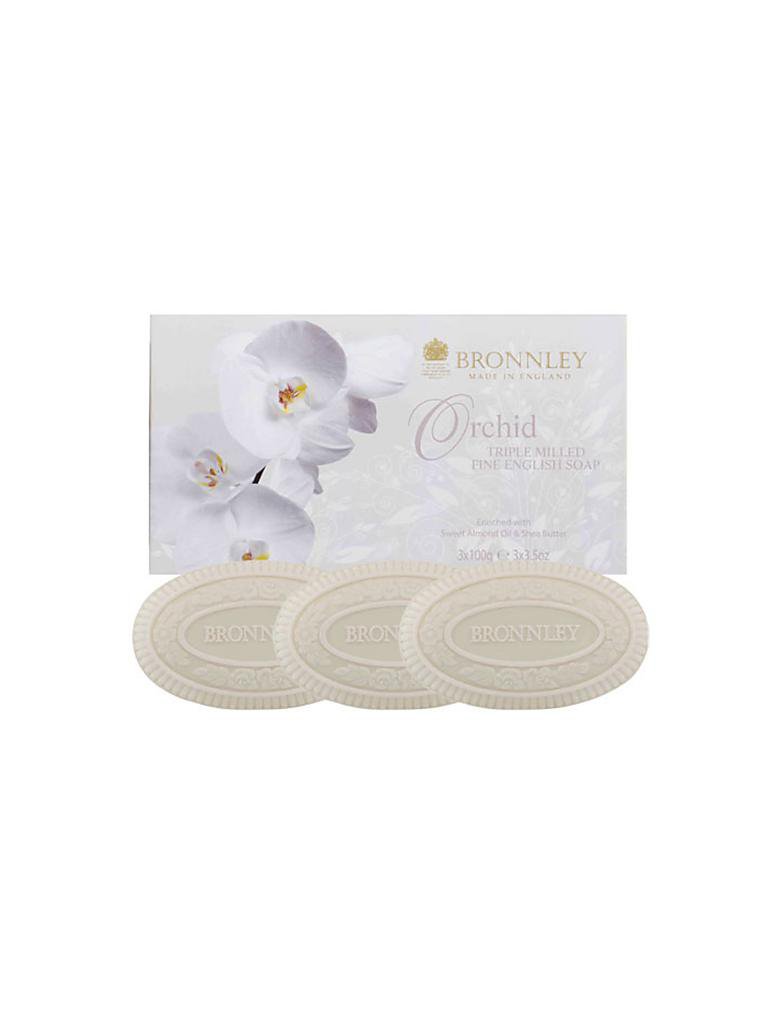 BRONNLEY | Feine Englische Seife "Orchidee" 3 x 100g  | keine Farbe