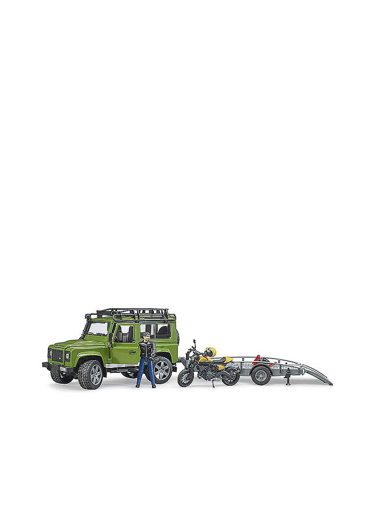 BRUDER | Land Rover Defender mit Anhänger 02589 Profi | bunt