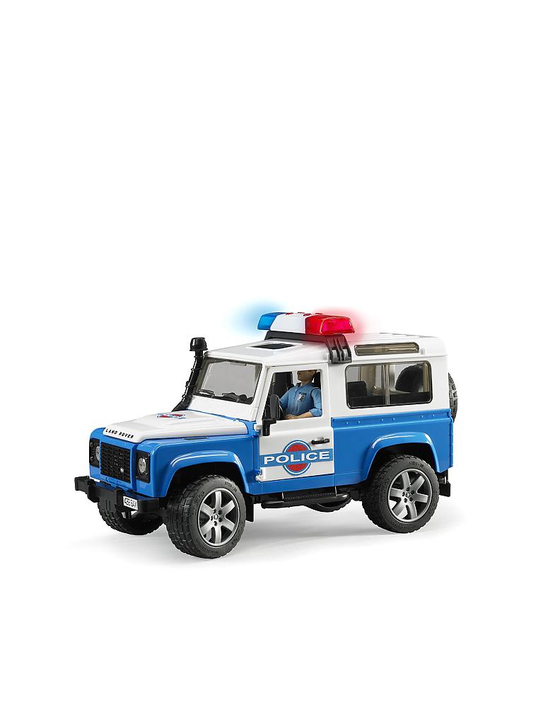 BRUDER | Land Rover Defender Station Wagon Polizeifahrzeug mit Polizist und Ausstattung  | 