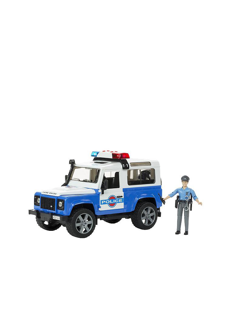 BRUDER | Land Rover Defender Station Wagon Polizeifahrzeug mit Polizist und Ausstattung  | 
