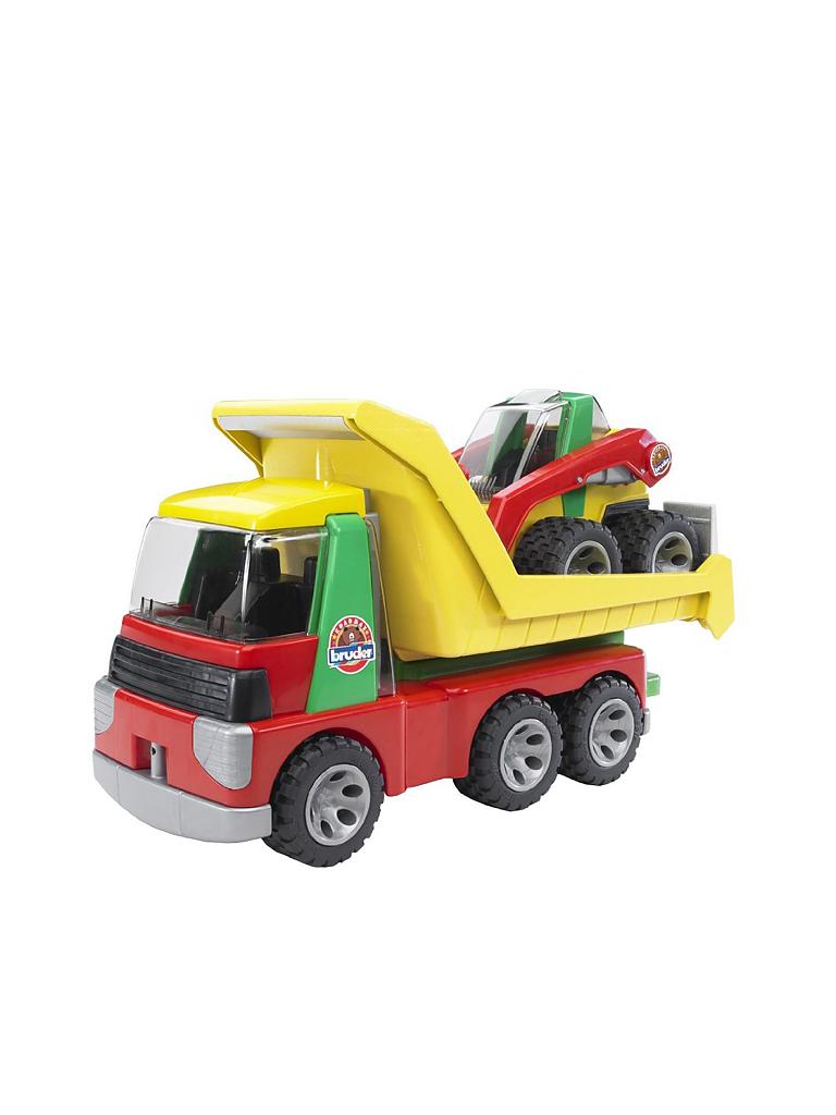 BRUDER | Roadmax Transporter mit Kompaktlader  | transparent