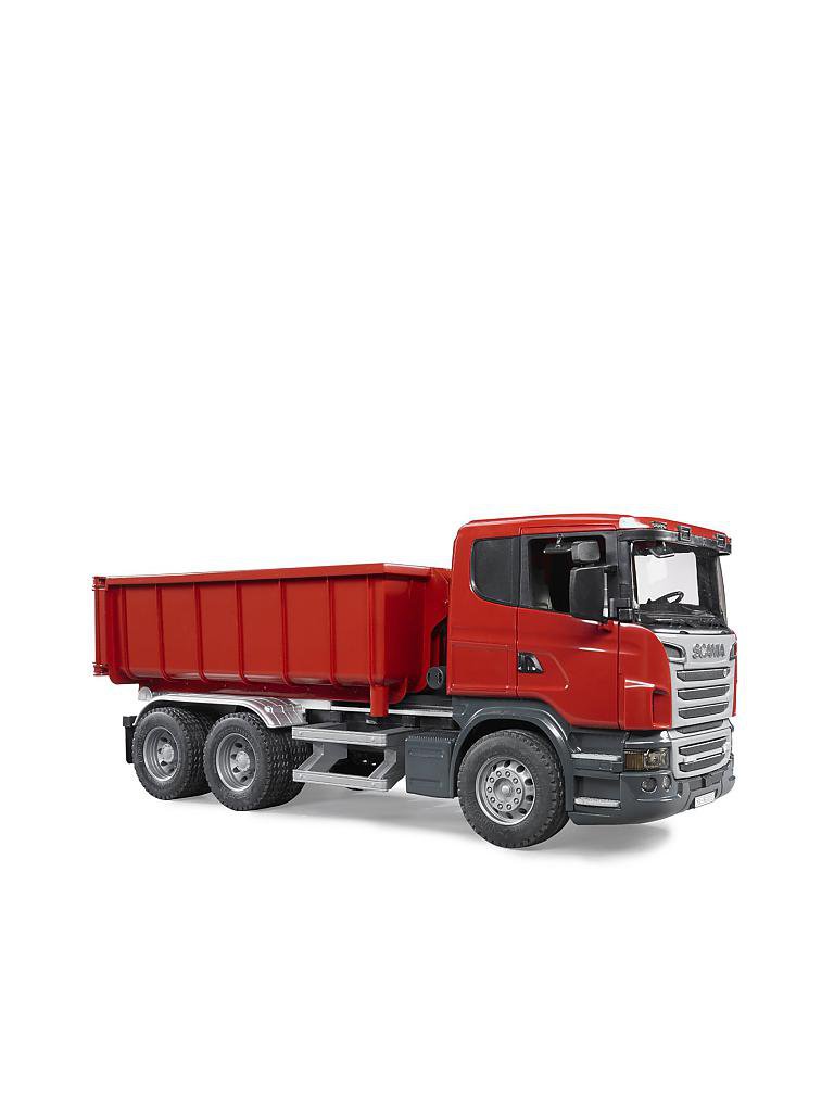 BRUDER | Scania R-Serie LKW mit Abrollcontainer  | transparent