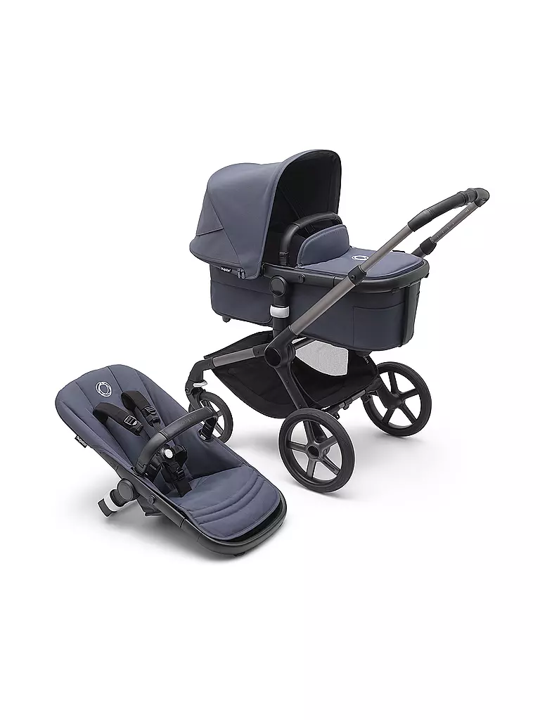 BUGABOO | Kinderwagen FOX 5 Komplett Set Graphit / Sturmblau | dunkelblau