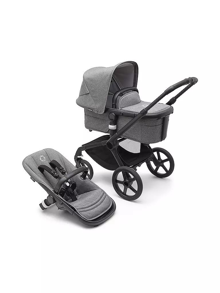 BUGABOO | Kinderwagen FOX 5 Komplett Set Schwarz / Grau Melange | grau