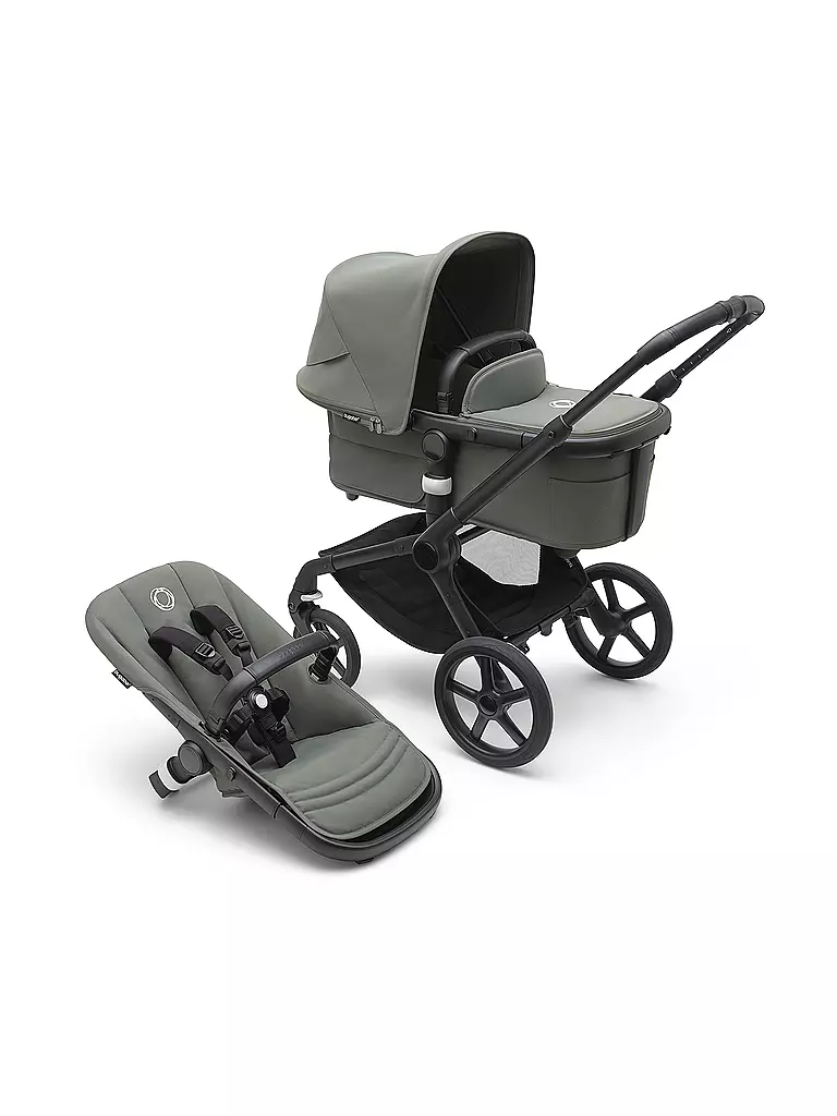 BUGABOO | Kinderwagen FOX 5 Komplett Set Schwarz / Gruen | dunkelgrün
