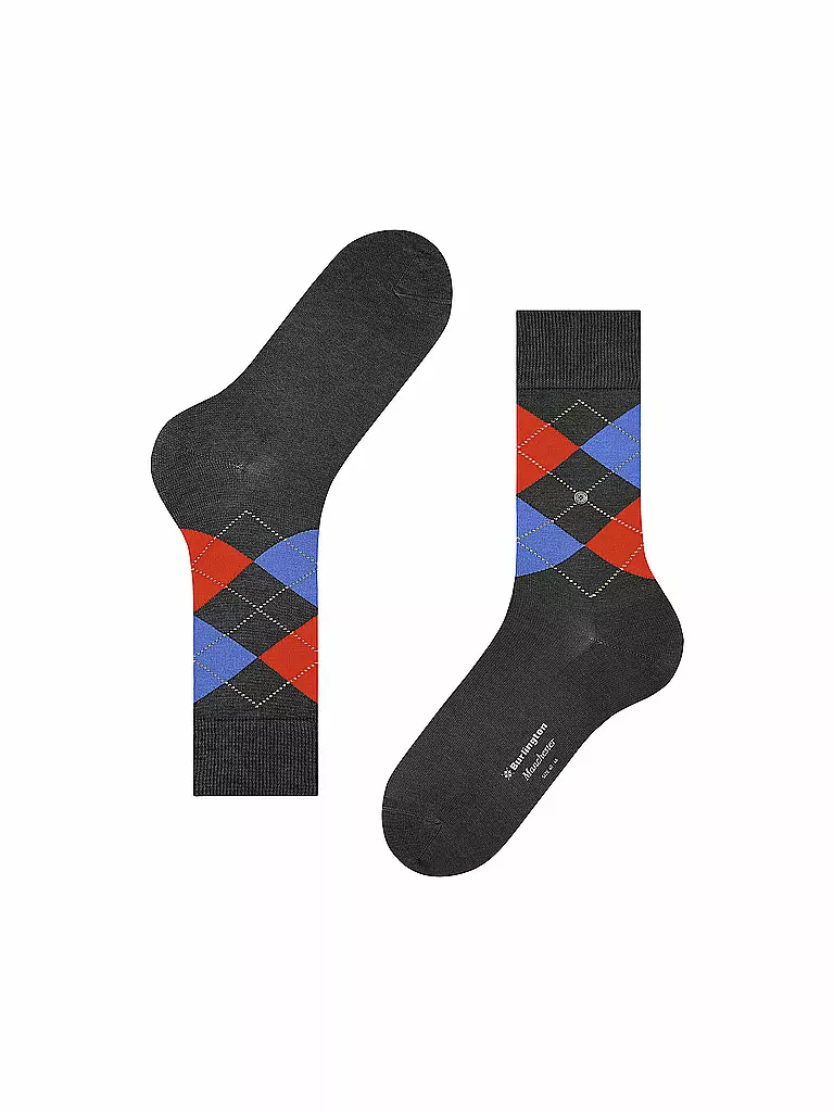 BURLINGTON |  Herren Socken MANCHESTER dark rock | hellgrau