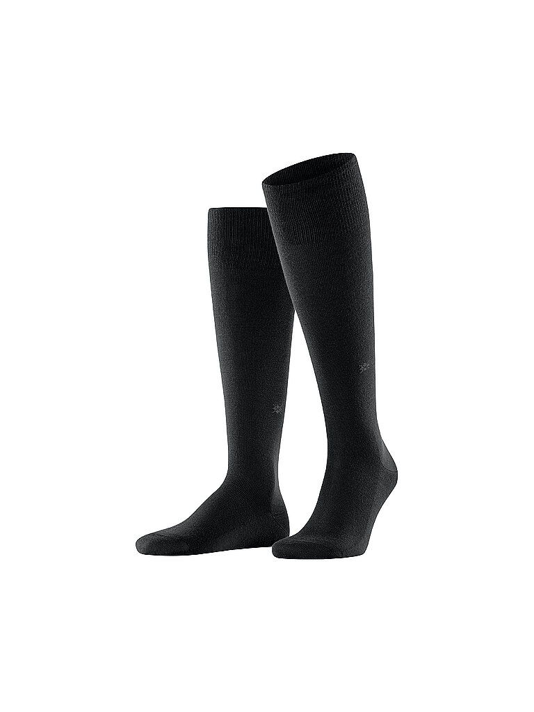 BURLINGTON Herren Kniestrümpfe LEEDS 40-46 black schwarz